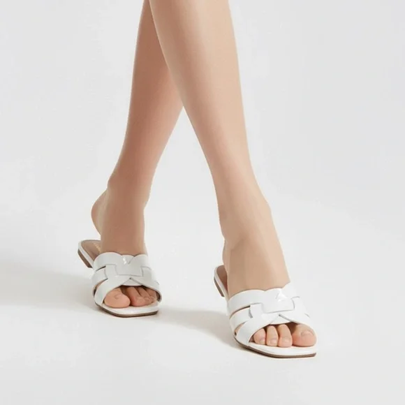 BAMBOO White Patent Mules - Picture 7 of 7